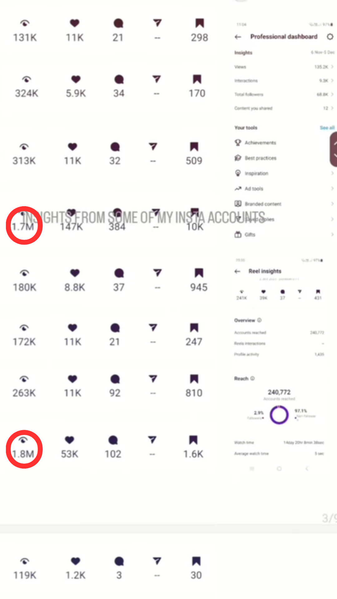 Historical Instagram performance evidence screenshot 4