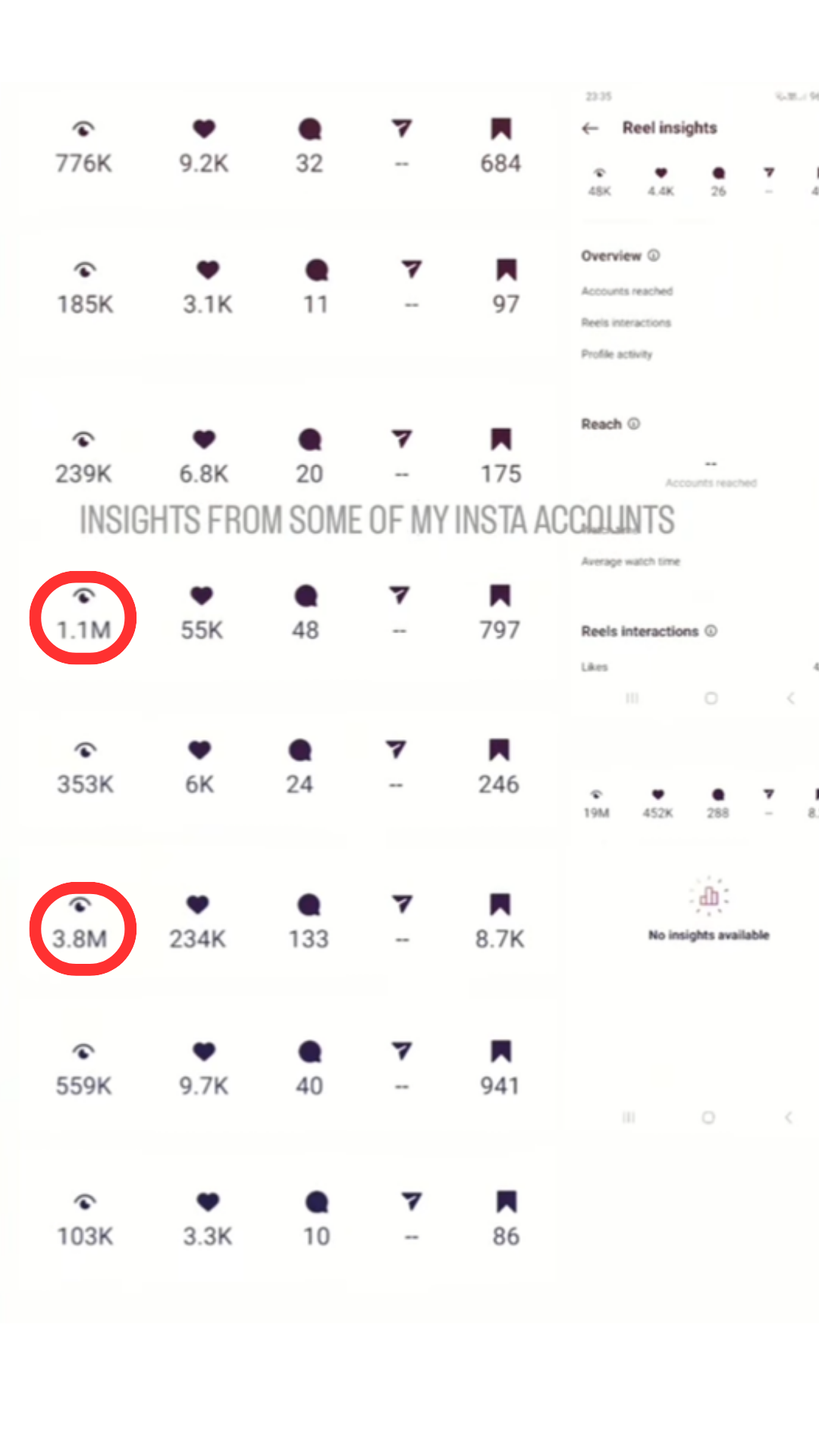 Historical Instagram performance evidence screenshot 3