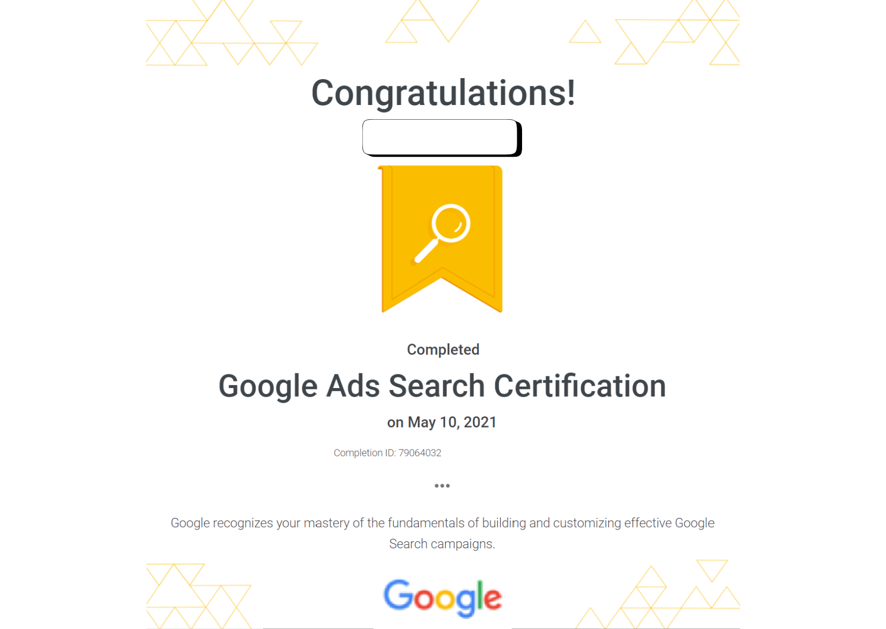 Google Ads Search Certification