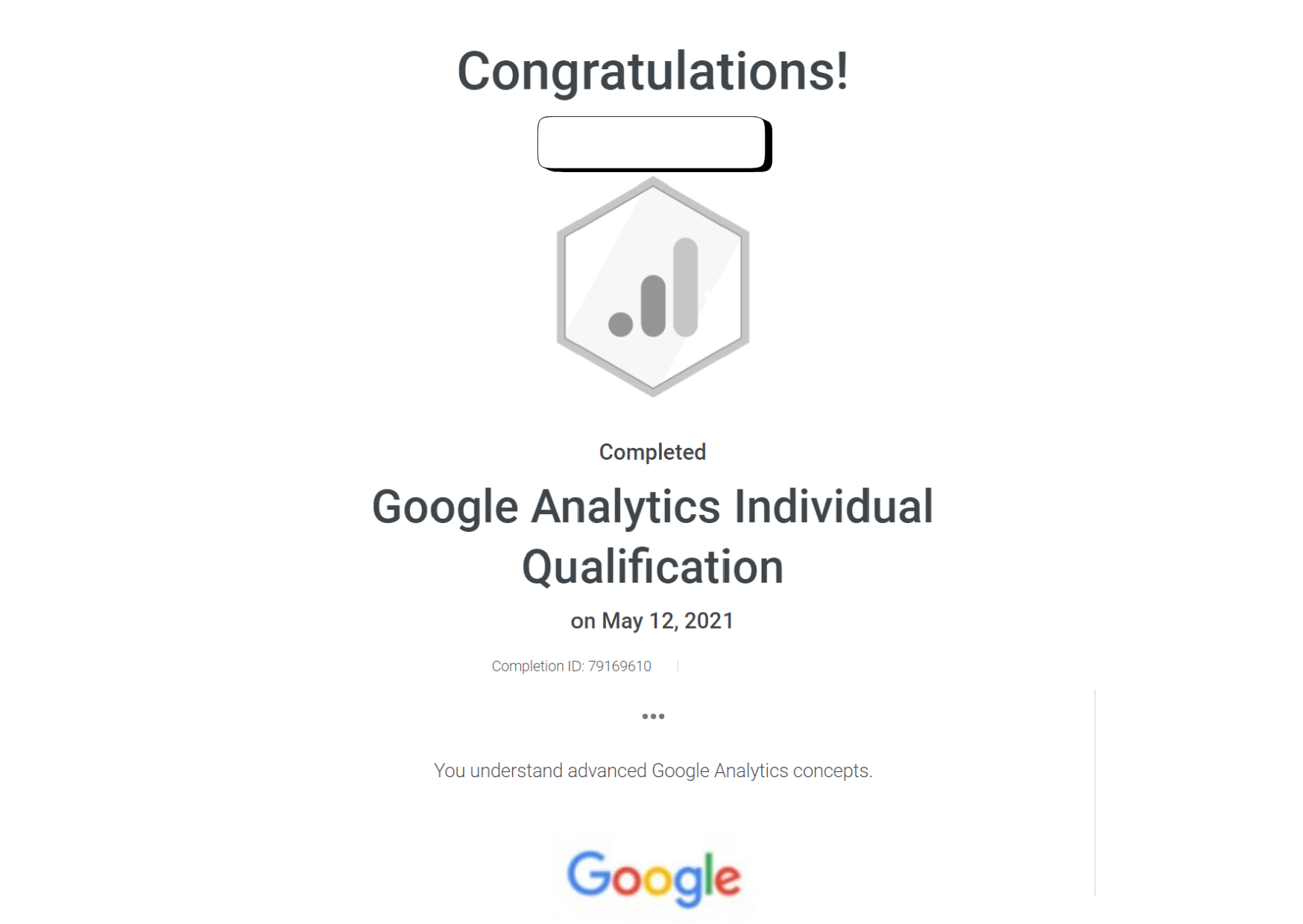 Google Analytics Individual Qualification